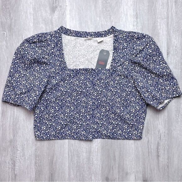 Levi’s Cotton Button Down Crop Top XL - Picture 1 of 5